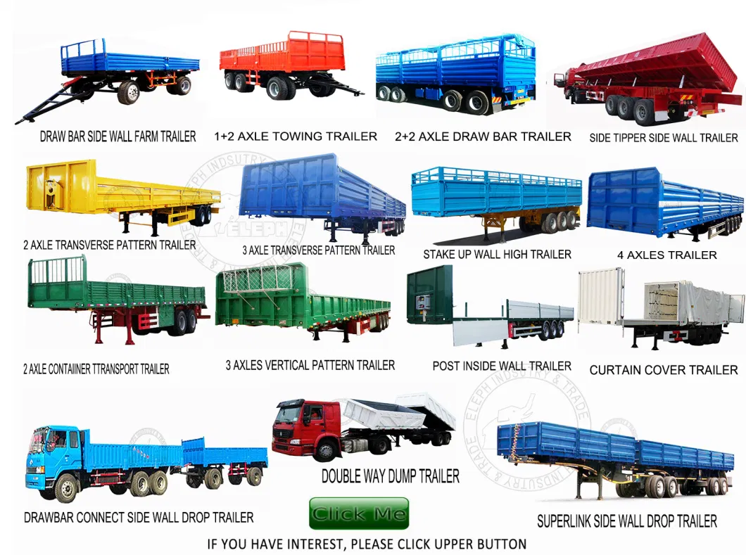 40ton 2+2 Axle Turntable Flatbed Draw Bar Trailer Timber/Log Cargo Tranport with Pipe Pillars