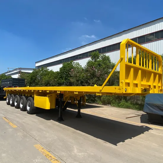 (Spot Discount) China 3/Tri Axles 60 Tons 20/40 Foot FT Container Shipping Flat Deck High Bed Platform Triaxle Flatbed Truck Semi Trailer for Sale Price