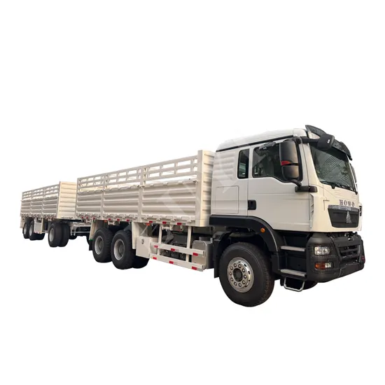 China Lowest Price Sinotruk Cargo Truck Brand New or Used Draw Bar Trailer Side Wall 6X4 HOWO Cargo Truck for Sale 