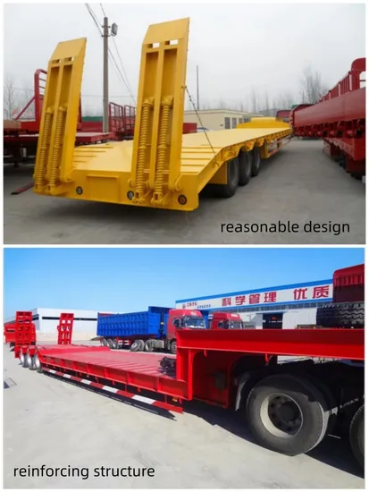 High and Low Gooseneck Low Flat Plate, Heavy Duty Skeleton Semi