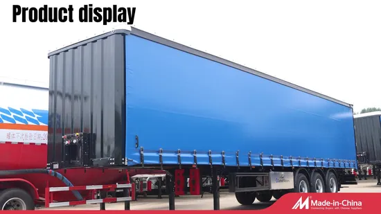 2/3/4 Axles BPW/Saf Axle Drop Side Fence Side Wall Board Fence Stake Van Box Cargo Trailer Side Curtain Flatbed Container Semi Truck Trailer with Air Suspension 