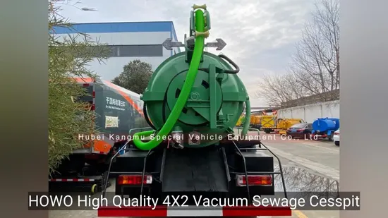 HOWO High Quality 4X2 Vacuum Sewage Cesspit Emptier Suction Tank Water Jetting Sewer Truck 