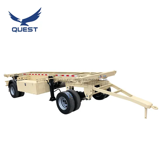 20FT 40FT Drawbar Draw Bar Skeleton Container Chassis Semi Trailer for Sale 
