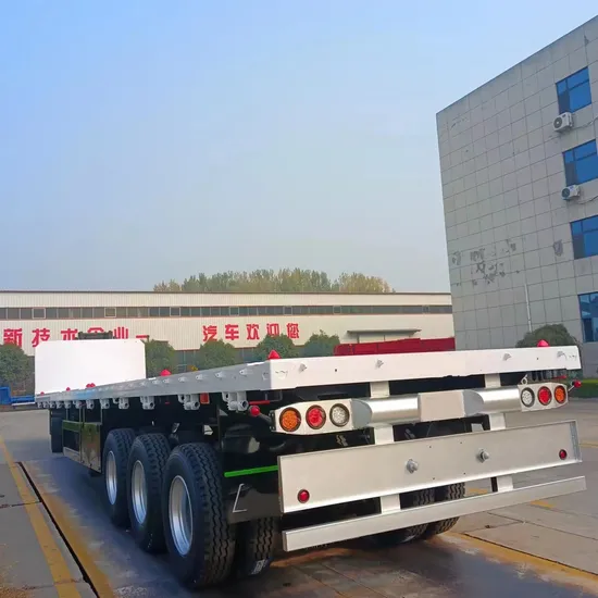 China Gooseneck Horse Livestock Flat Low Bed Semi Trailer 