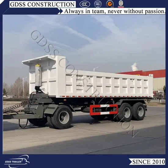 Dolly Draw Bar Towing 3 Axle 60tons Low Bed Lowbed Semi Trailer 