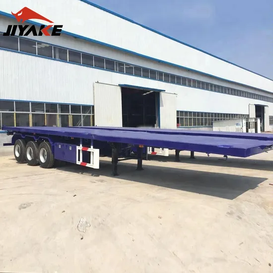 3 Axles 12m 40 Tons Loading Capacity Flatbed Flat Bed Cargo Truck Semi Trailers 