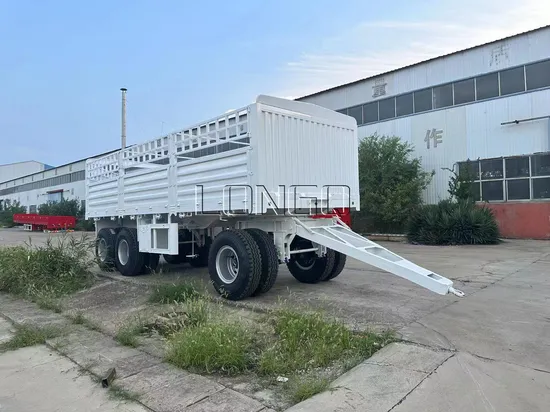 3 Axles Full Draw Bar Trailer Fence Cargo Transport Side Wall Trailer 