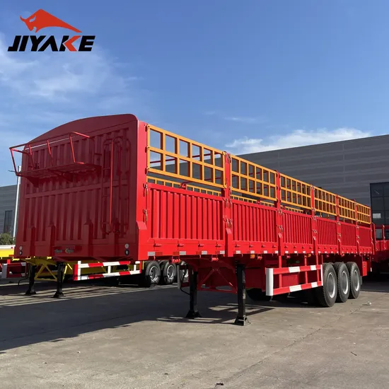 40FT Drop Side Wall Sidewall Board Bulk Fence Stake Van Curtain Box Drop Dump Tipper Transport Flatbed Container Heavy Cargo Truck Semi Trailer for Sale