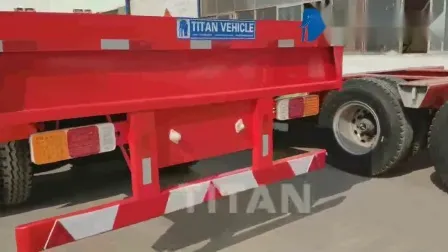 (Spot Discount) China 3/Tri Axles 60 Tons 20/40 Foot FT Container Shipping Flat Deck High Bed Platform Triaxle Flatbed Truck Semi Trailer for Sale Price 