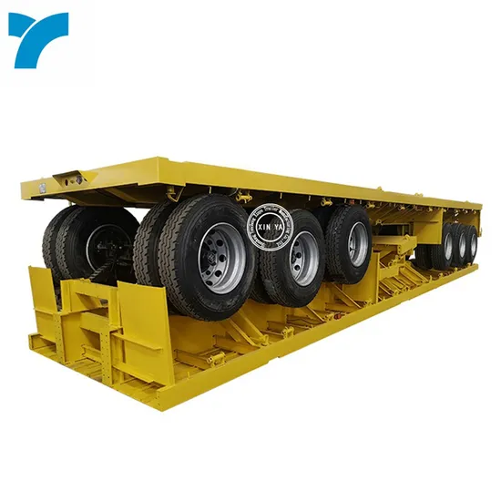 Xinya New 40FT Flat Bed Container Transport Truck Trailer 40 Feet 3 Axle Flatbed Semi Trailer for Sale 