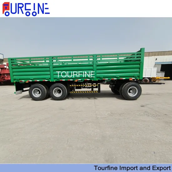 30ton 3 Axle BPW Axle Draw Bar Full Cargo Full Trailer 