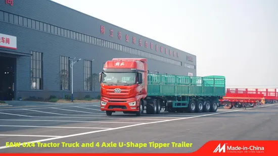 4 Axle Removable 50tons 60tons Storehouse Warehouse Semi Trailer Sideline Sidewall Palisade Barn Stake Fence Transport Animal Cargo Semi Trailer 