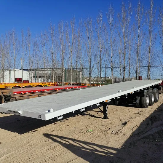China Factory Maxway Brand Heavy Duty Flat Bed Semi 40FT Container Flatbed Trailer 