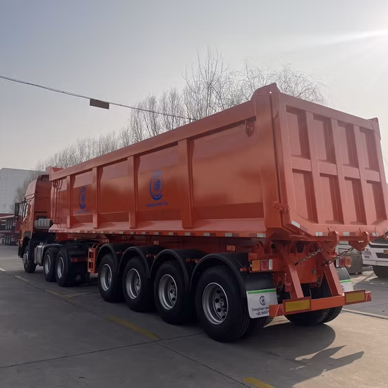 Factory Price 4 Axle Rear End Tipper Trailer Truck Dumper Semi Trailer Dump Truck Trailer