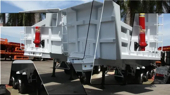 High Quality 3axles 4axles 40/45 Cbm 50ton U Type Tipper Semi Trailer for Sale 