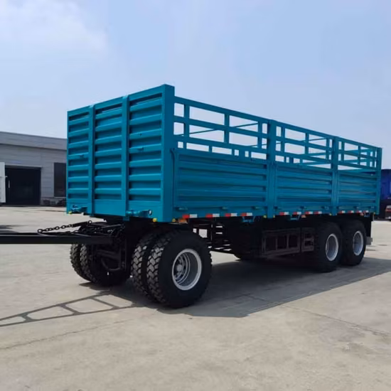 2 Axles 20FT Skeletal Draw Bar Full Trailer with Coupling