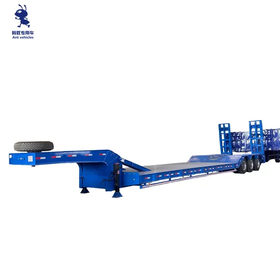 Factory Price 3axle 80ton Heavy Truck Trailer Cargo Transportation Flatbed Semi Trailer for Sale 