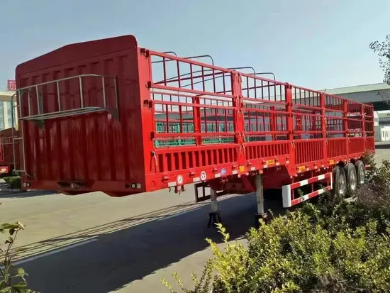 Hot Sale in Africa Open Fence Truck Cargo Carrier Semi Trailer with Draw Bar 