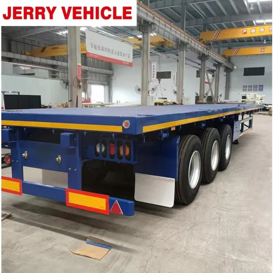 2/3/4 Axles 40/60/80t 20/40/45FT Flat Bed Flatbed Semi Truck Trailers Heavy Duty Container Lowbed Loader Skeleton Car Carrier Side Wall Tipper Fence Trailer 