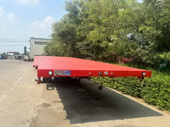 Good Quality 3 Axles Container Flat Bed Container Flatbed Semi Trailer 