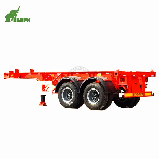 High Quality 2 Axles Skeletal Dolly Full Trailer with Draw Bar for Sale 