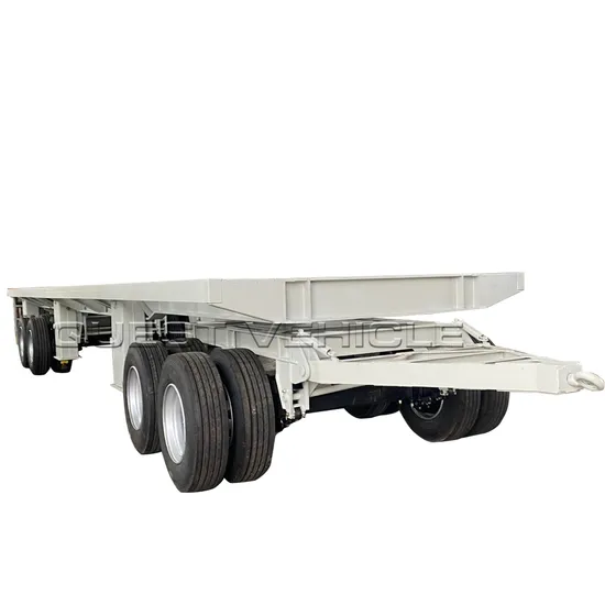 Factory New Design Draw Bar Flatbed Semi Trailer Full Trailer 
