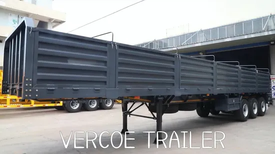 2 3 4 Axlle 30 50 60ton Side Wall Livestock Stake Heavy Duty Bulk Transport Semi Truck Fence Enclosed Cargo Semi Trailer 