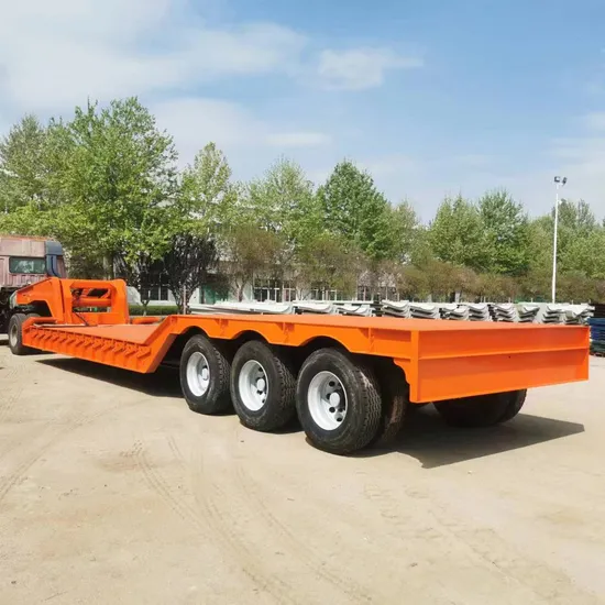 Mongolia Coal Loading Two Flatbed Semitrailer Container Trailer Container Dump Skeleton Truck Low Boy Dolly Lowbed Truck Trailer
