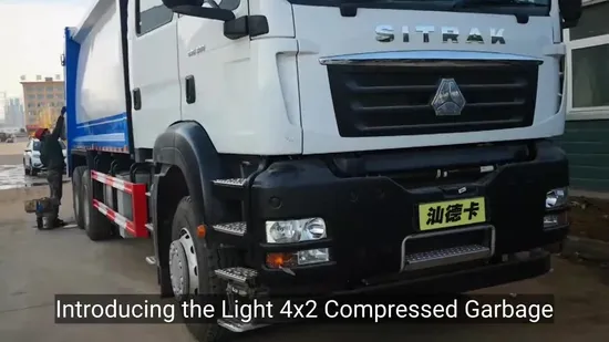 Light 4*2 Compressed Garbage Cart Rubbish Collection Truck Compactor Truck 