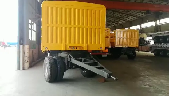 3 Axles Fence Semi Trailer Cargo Fence Full Trailer Draw Bar Trailer