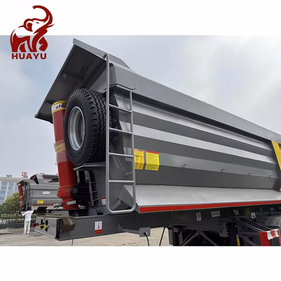 2 Axle 30ton 40 Ton Side Tipper Dump Trailer for Coal/ Sand/ Stone with Draw Bar Full Trailer for Sale