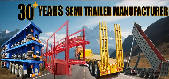 3 Axles 40FT End Dumping Flatbed Container Trailer 