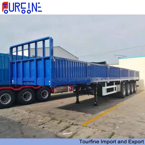 2025 Hot Sale Premium 3 Axle 50 Ton Flat Bed Fence Cargo Semi Trailer 