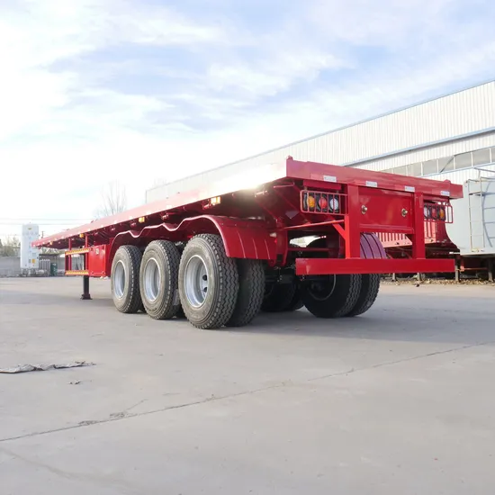 Best Selling Factory Direct Sale 3/4 Axles Heavy Duty Flatbed Semi Trailer 20FT 40FT Flat Bed Container Truck Trailers 