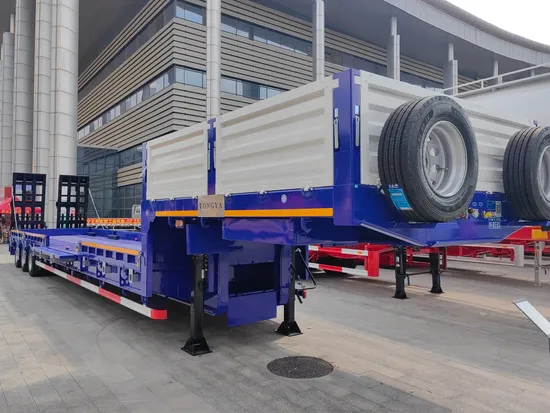 4 Axle Low Bed Lowboy Detachable Gooseneck Semi Trailer
