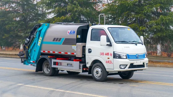 Pure Electric Garbage Truck 4X2 EV Electric Sanitation Garbage Vehicle 