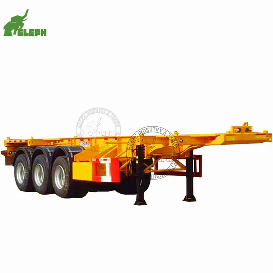 Eleph Brand 20FT 40FT 45FT Tri Axle Comb Skeleton Container Chassis Semi Trailer 