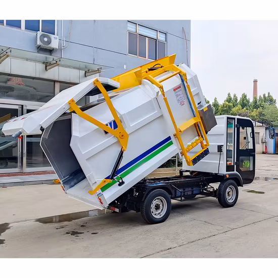 Mini Electric Garbage Truck Hook Container Front Loader Garbage Compressed Truck